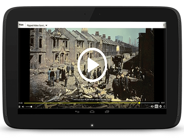 Screen shot of a video showing an historical scene.