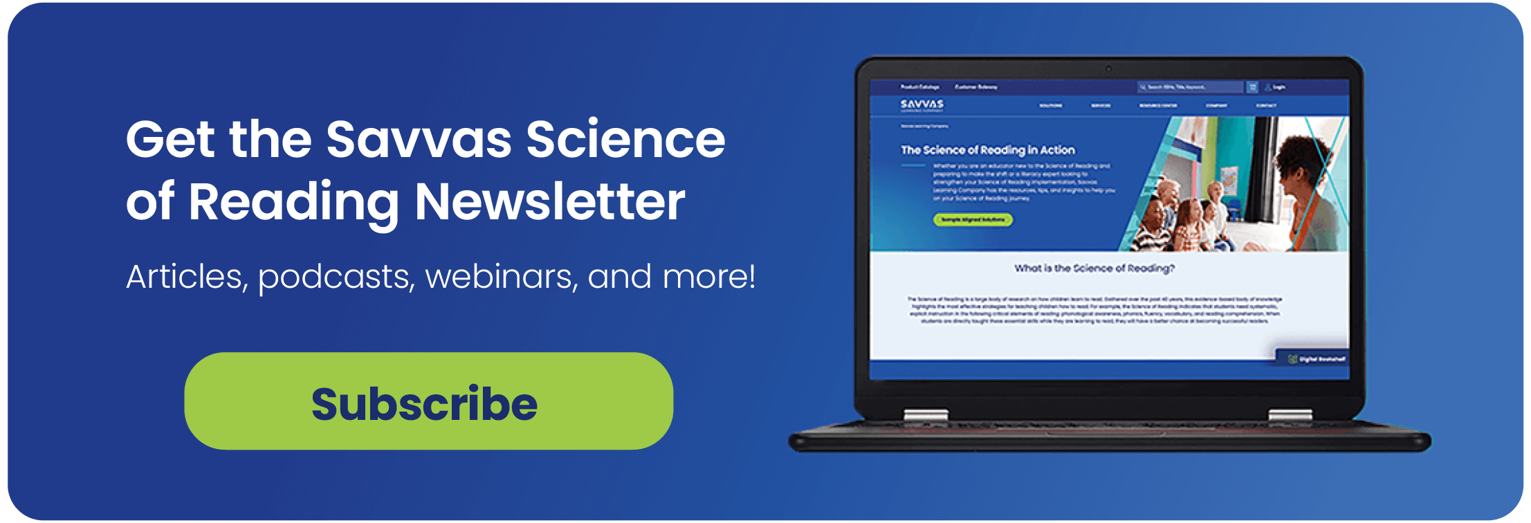 Get the Savvas Science of Reading Newsletter