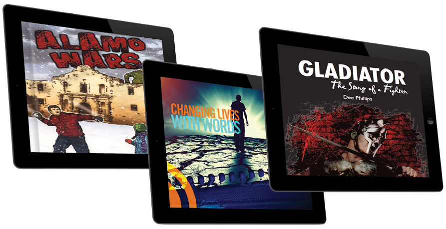 Cover images from Gladiator, Changing Lives With Words, and Alamo Wars texts, provided as examples for the scaffolding technique of discussing covers before reading to activate prior knowledge.