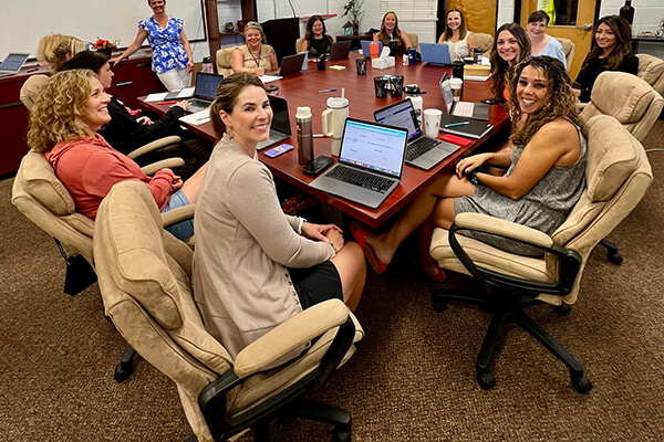 Pueblo 70 educators meeting in a professional learning community.