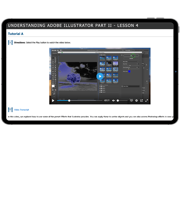 Our Adobe Illustrator course prepares students for graphic design and illustration careers.