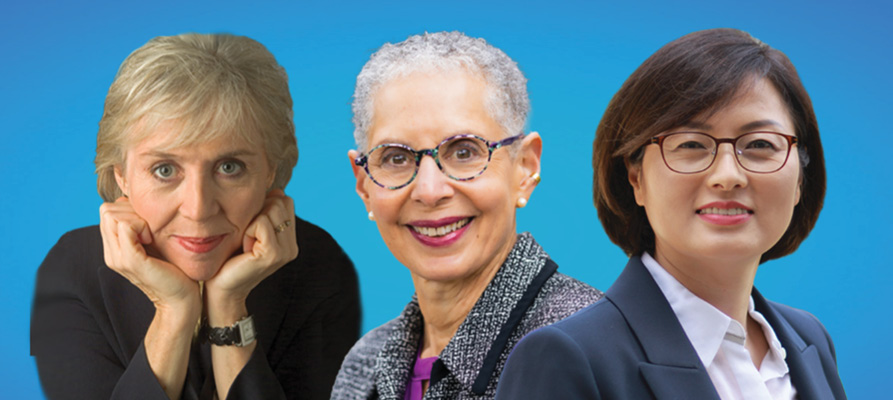 Photographs of Dr. Sharon Vaughn, Dr. Pamela Mason, and Dr. Young-Suk, presenters of the The Science of Reading in Real Life on-demand webinar.