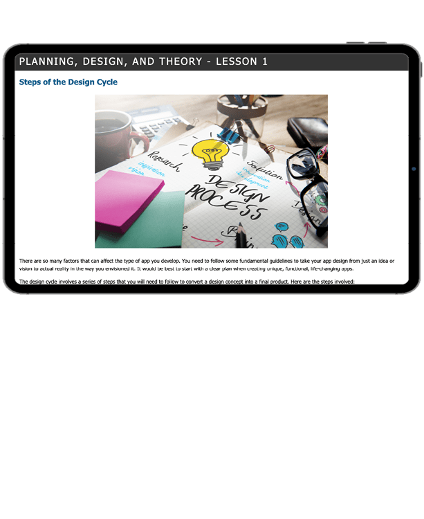 Our Swift App Development course introduces students to a career in application development.