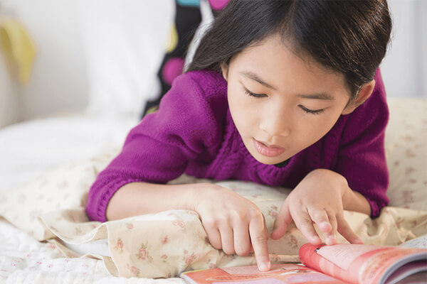 Confident students reading proficiently.