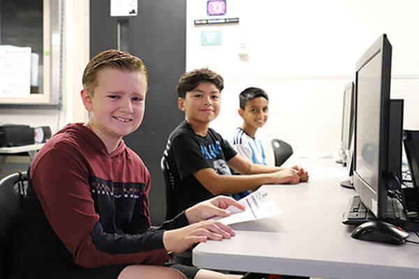 Happy students at Elk Grove Unified School District in California.