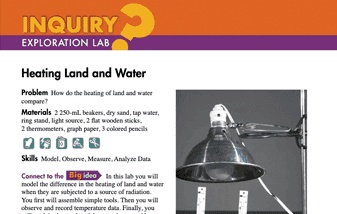 Earth Science curriculum activity sample.