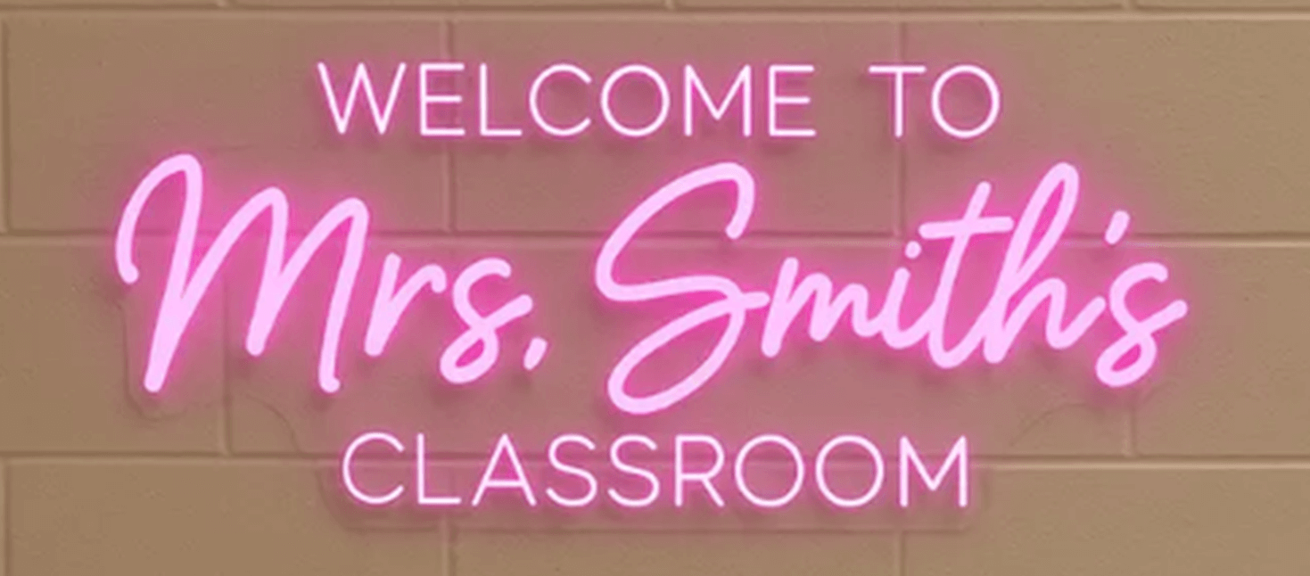 Enter to win a personalized neon sign for your classroom by answering a #RealWorldMath question