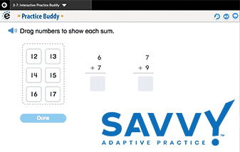 enVision Mathematics K-5 math curriculum uses personalized and adaptive learning to tailor assignments.