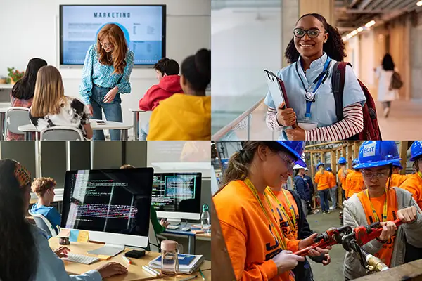 High school students exploring diverse career pathways through Career and Technical Education programs